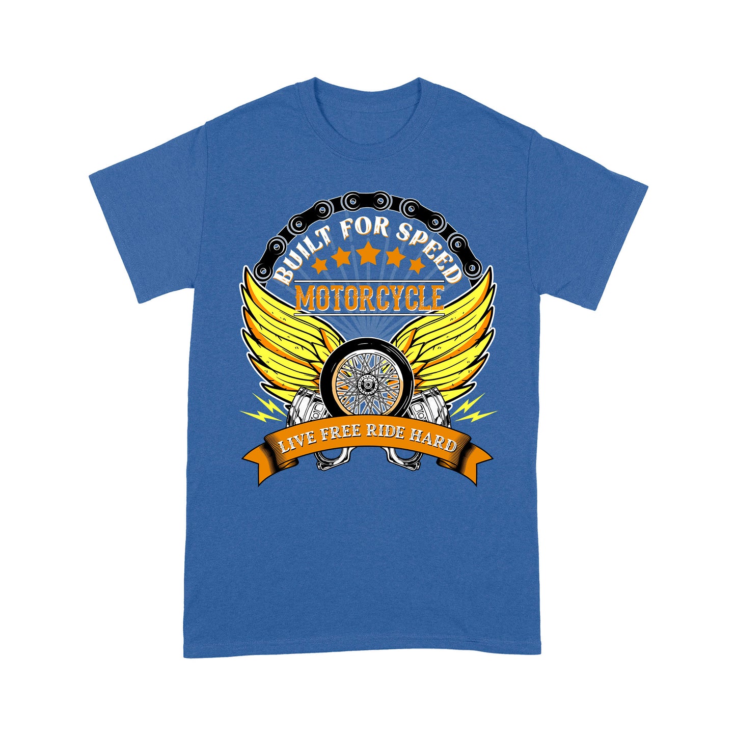 Motorcycle Men T-shirt - Live Free Ride Hard Cool Biker Shirt, Motocross Off-road Racing Tee Shirt| NMS151 A01