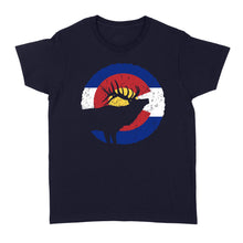 Load image into Gallery viewer, Colorado Elk Hunting Women's T-shirts,  CO State Flag Hunter - NQSD232