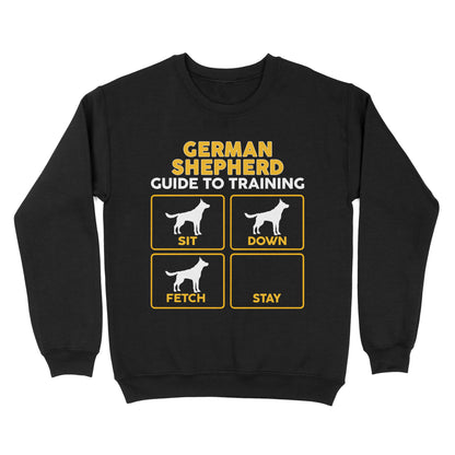 German Shepherd Standard Sweatshirt | Funny Guide to Training dog - FSD2401D08