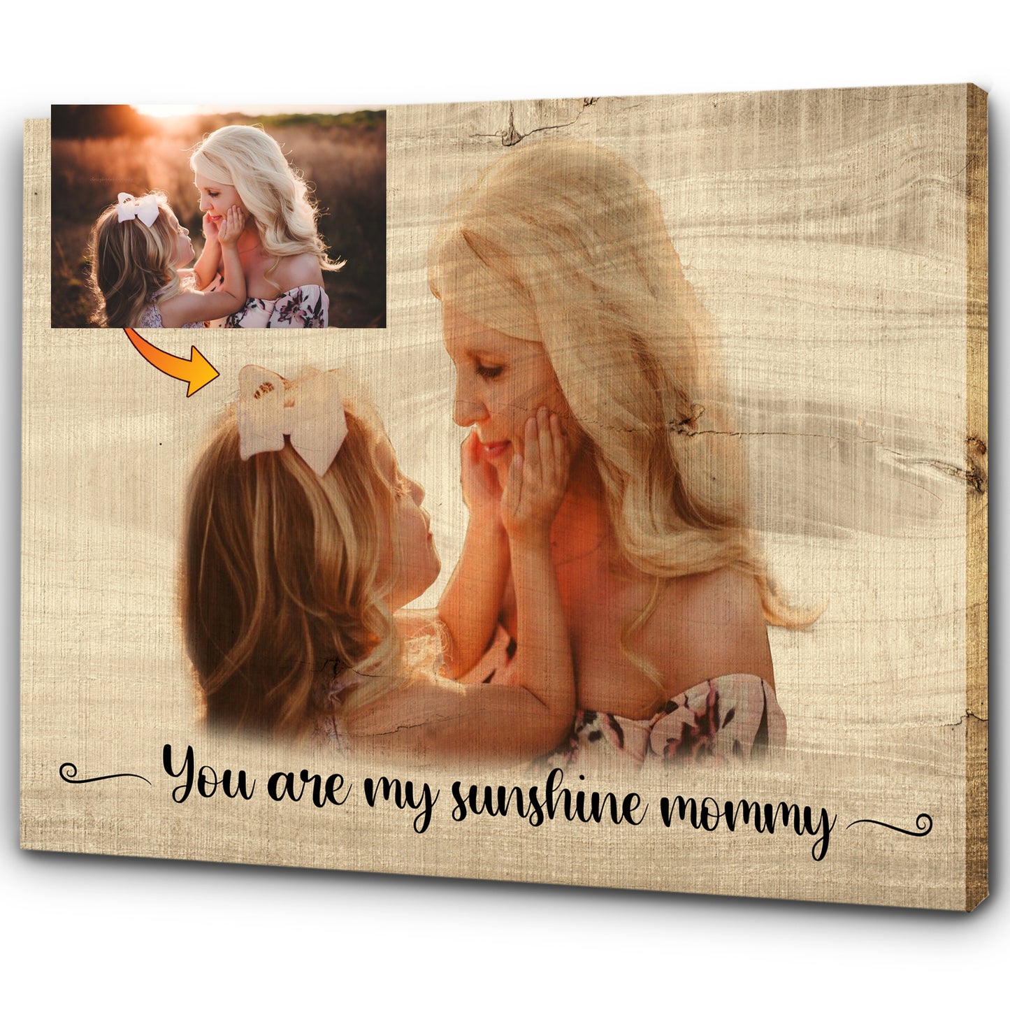 Personalized Canvas - You Are My Sunshine Mommy Canvas Wall Art| Custom Canvas Gift for Mom T115